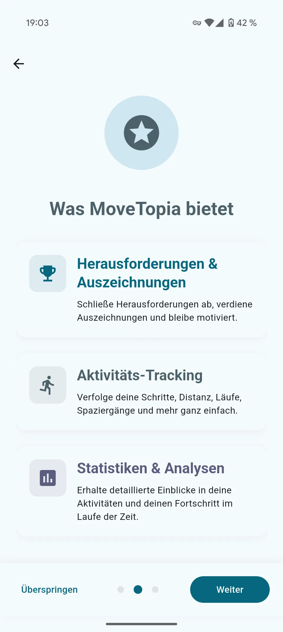 MoveTopia - Fitness-Tracking App Bild 2