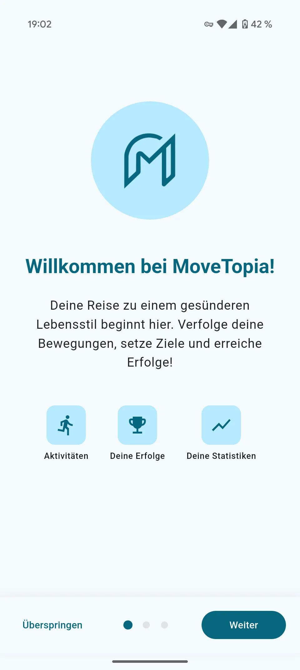 MoveTopia - Fitness-Tracking App Bild 1