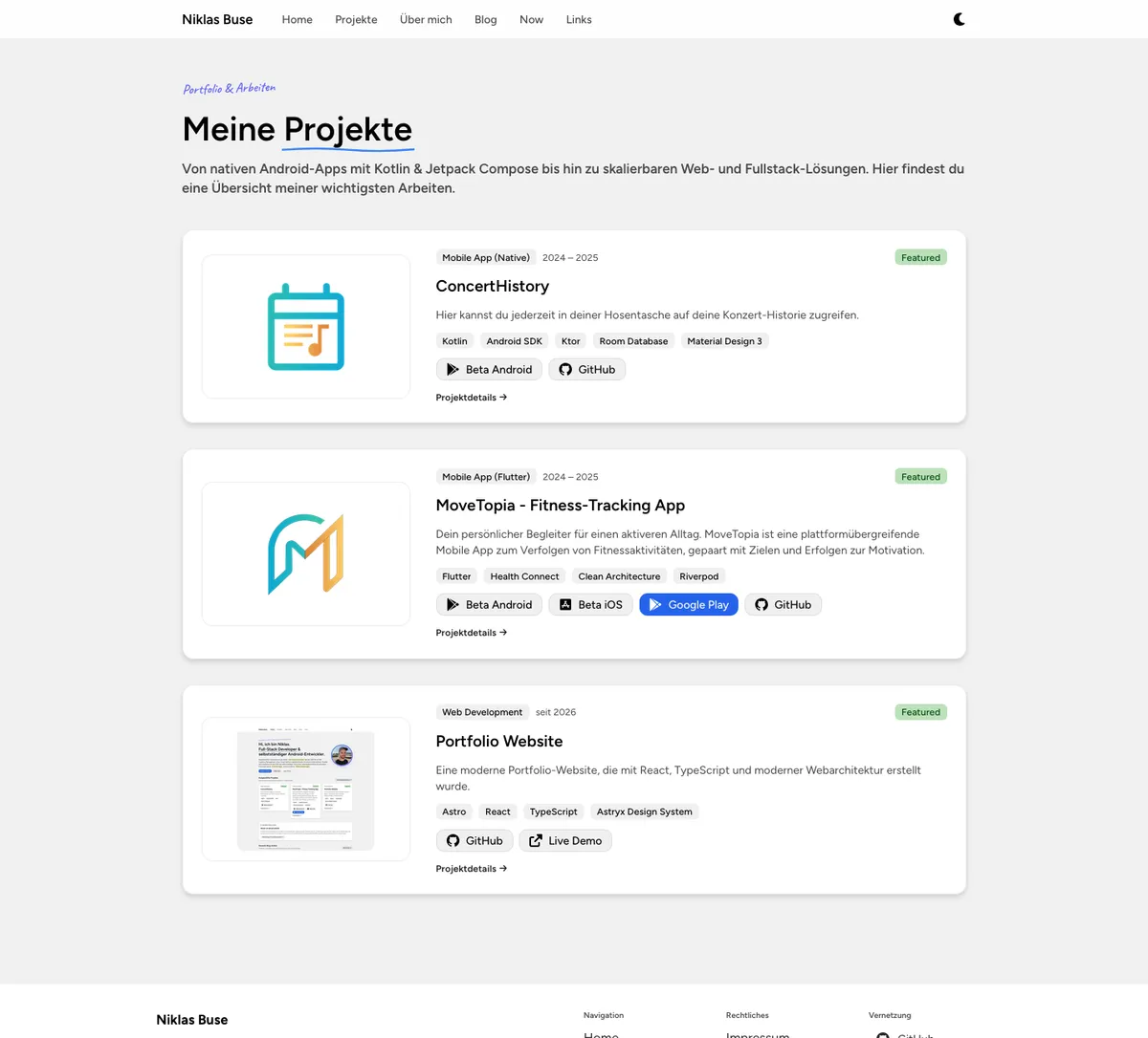 Portfolio Website Bild 2